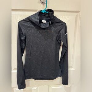 Nike pro 1/4 side zip dry fit black top